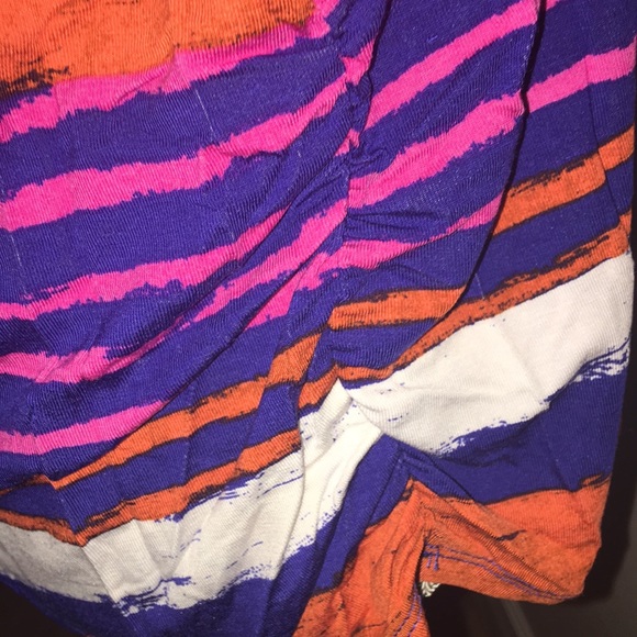 Ruby Rd Multicolor Striped Short Sleeve Top - Picture 3 of 4